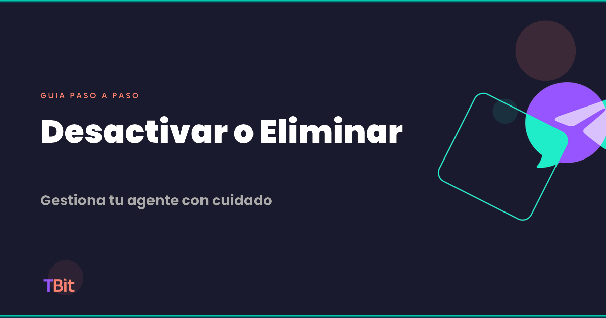 How to deactivate or delete your AI agent in TBit | TBit