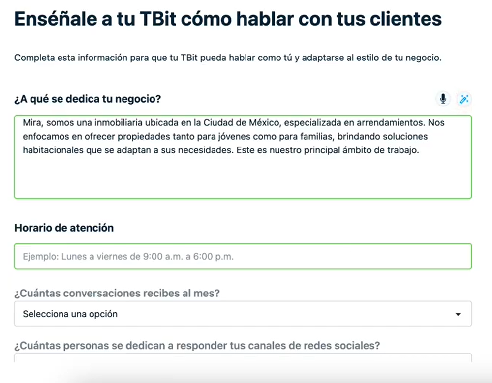 Boton Enviar y Entrenar en TBit