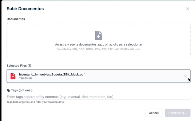 Agregar etiquetas a una memoria