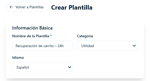 Informacion basica de la plantilla